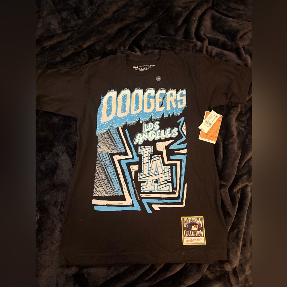 Mitchell & Ness Black and Blue Dodgers Tee NWT Size Medium Men